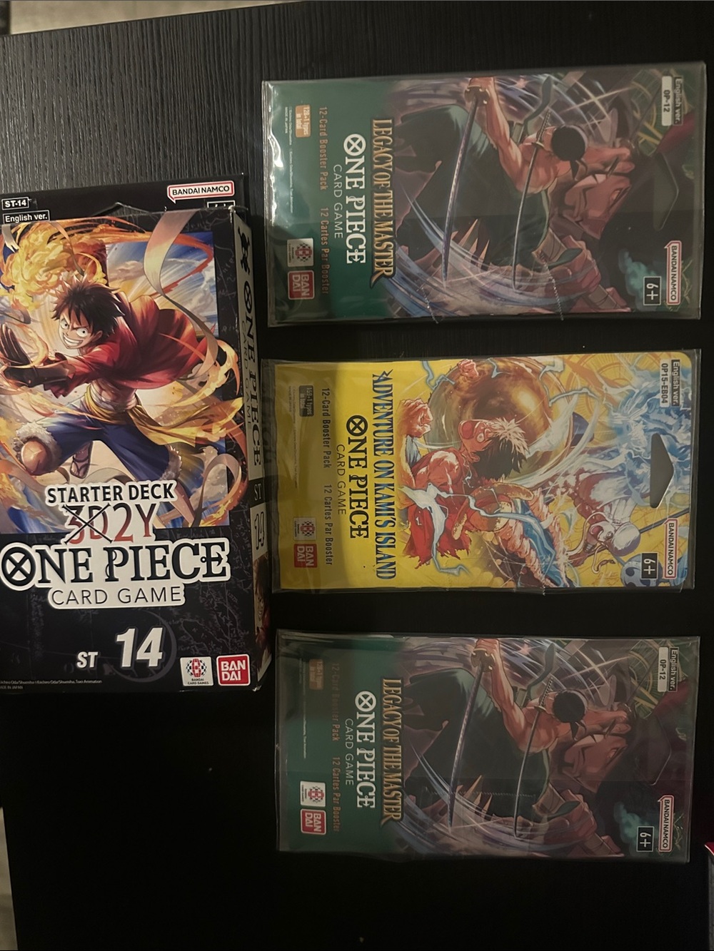 Onepiece Card Game Starter Decks - Black, Yellow, Green, Red